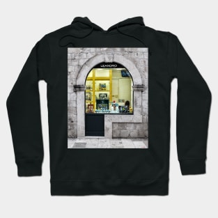 Shop Window on the Stradun, Dubrovnik Hoodie